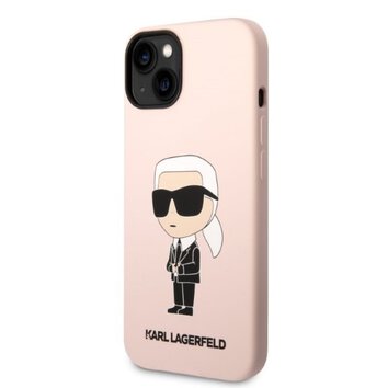 Karl Lagerfeld nakładka do iPhone 14 6,1" KLHMP14SSNIKBCP różowa hardcase Magsafe Silicone NFT Ikonik