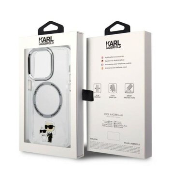 Karl Lagerfeld nakładka do iPhone 14 Plus 6,7" KLHMP14MHNKCIT transparentna hardcase Magsafe IML NFT Karl&Choupette