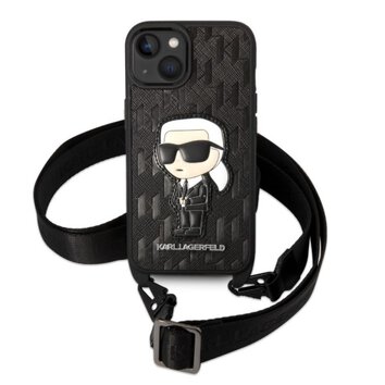 Karl Lagerfeld nakładka do iPhone 14 6,1" KLHCP14SSTKMK czarna hardcase CB Monogram NFT Ikonik Patch