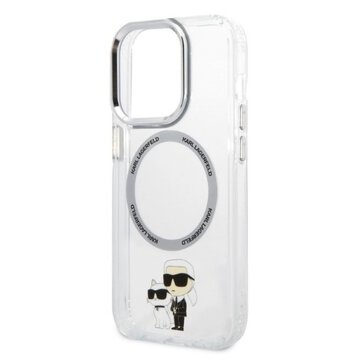 Karl Lagerfeld nakładka do iPhone 14 Pro 6,1" KLHMP14LHNKCIT transparentna hardcase Magsafe IML NFT Karl&Choupette