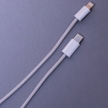 Maxlife kabel MXUC-06 USB-C - Lightning 1,0 m 20W szary nylonowy