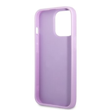 Guess nakładka do iPhone 13 Pro Max 6,7" GUHCP13XPS4MU purpurowa hardcase Saffiano 4G Small Metal Logo