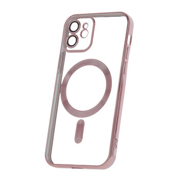 Nakładka Color Chrome Mag do iPhone 12 6,1" różowo-złota