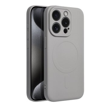 Futera Silicone Mag Cover kompatybilny z MagSafe do IPHONE 15 PRO tytanowy szary