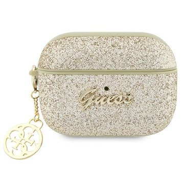 Guess etui do AirPods Pro 2 GUAP2GLGSHD złote PU Glitter Flake 4G