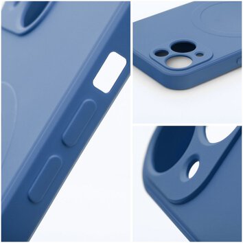 Futerał Silicone Mag Cover kompatybilny z MagSafe do IPHONE 15 niebieski