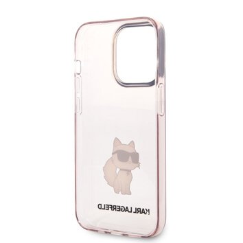 Karl Lagerfeld nakładka do iPhone 14 Pro 6,1" KLHCP14LG2CPS różowa hardcase Ikonik Choupette