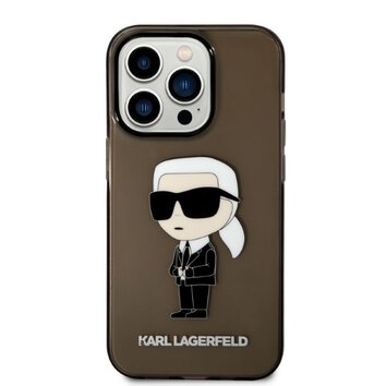 Karl Lagerfeld nakładka do iPhone 14 Pro 6,1" KLHCP14LHNIKTCK czarna hardcase Ikonik Karl Lagerfeld