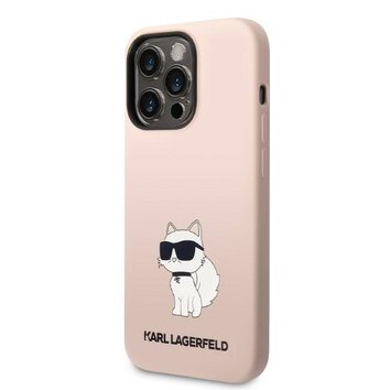 Karl Lagerfeld nakładka do iPhone 14 Pro 6,1" KLHCP14LSNCHBCP różowa hardcase Silicone Choupette