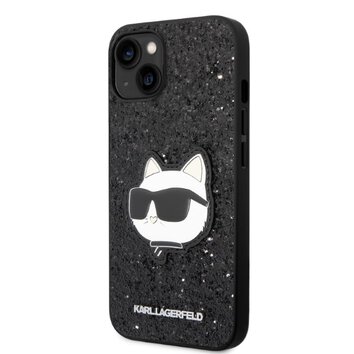 Karl Lagerfeld nakładka do iPhone 14 Plus 6,7" KLHCP14MG2CPK czarna hardcase Glitter Choupette Patch