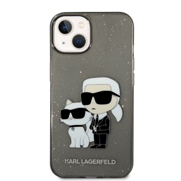 Karl Lagerfeld nakładka do iPhone 14 Plus 6,7" KLHCP14MHNKCTGK czarna hardcase Gliter Karl&Choupette