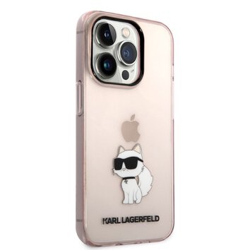 Karl Lagerfeld nakładka do iPhone 14 Pro Max 6,7" KLHCP14XHNCHTCP różowa hardcase Glitter Choupette Patch