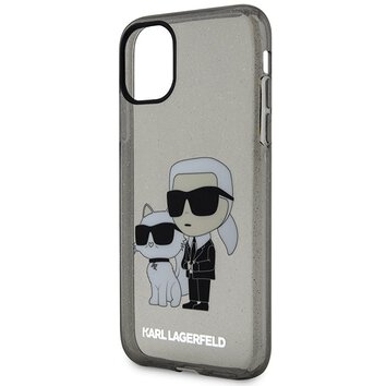 Karl Lagerfeld nakładka do iPhone 11 / XR KLHCN61HNKCTGK czarna hardcase Gliter Karl&Choupette