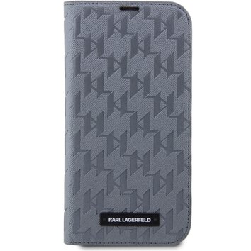 Karl Lagerfeld nakładka do iPhone 14 6,1" KLBKP14SSAKLHPG srebrna BT Saffiano Mono