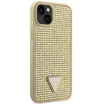 Guess nakładka do iPhone 14 6,1" GUHCP14SHDGTPD złota hardcase Rhinestone Triangle