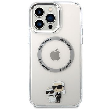 Karl Lagerfeld nakładka do iPhone 13 Pro Max 6,7" KLHMP13XHNKCIT transparentna hardcase Magsafe IML NFT Karl & Choupette