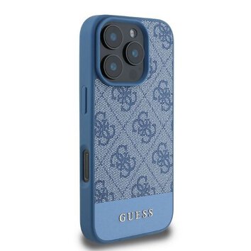 GUESS futerał do IPHONE 16 Pro Max GUHCP16XG4GLBL (4G PU Bottom Stripe) niebieski
