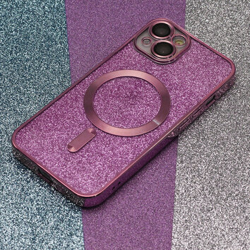 Nakładka Glitter Chrome Mag do iPhone 13 6,1" różowa