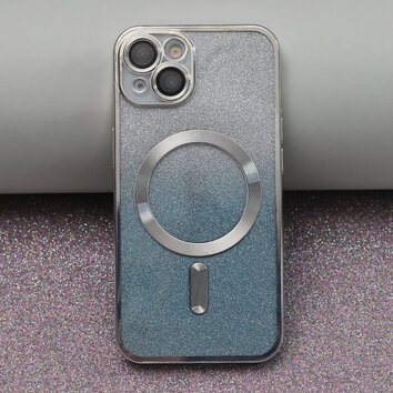 Nakładka Glitter Chrome Mag do iPhone 13 6,1" srebrny gradient