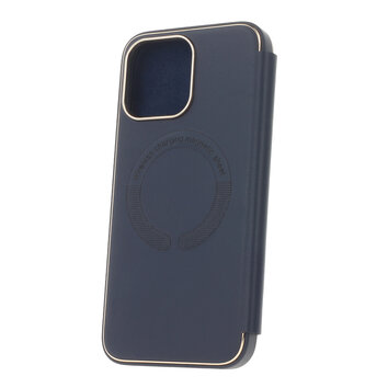 Etui Smart Gold Frame Mag do iPhone 14 Pro 6,1" granatowe