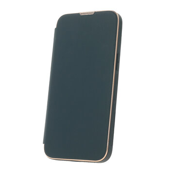 Etui Smart Gold Frame Mag do iPhone 12 / 12 Pro 6,1" ciemnozielony