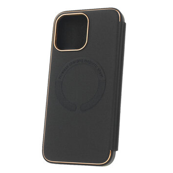 Etui Smart Gold Frame Mag do iPhone 15 Plus 6,7" czarne