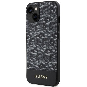 Guess nakładka do iPhone 14 6,1" GUHMP14SHGCFSEK czarna hard case GCube Stripes MagSafe