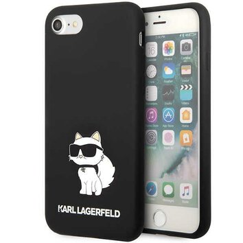 Karl Lagerfeld nakładka do iPhone 7 / 8 / SE KLHCI8SNCHBCK czarna HC Silicone NFT Choupette
