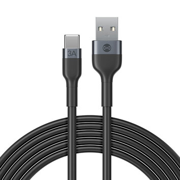 Forever kabel Flexible USB - USB-C 1,0 m 3A czarny