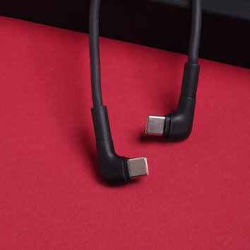 Maxlife kabel kątowy MXUC-09 USB-C - USB-C 1,0 m 60W czarny