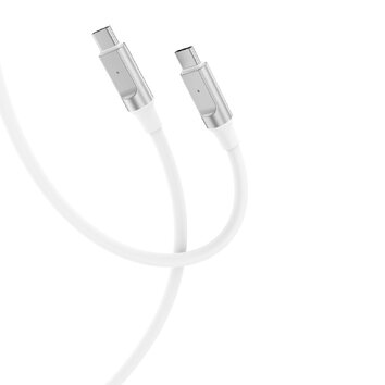 XO kabel NB-Q252B USB-C - USB-C 1,0 m 60W biały