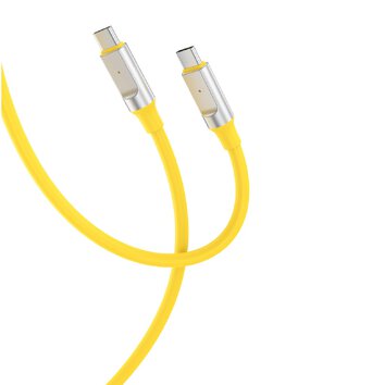 XO kabel NB-Q252B USB-C - USB-C 1,0 m 60W żółty