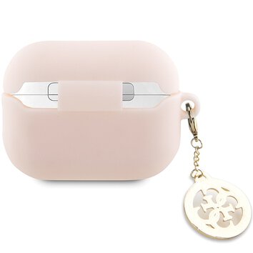 Guess etui do AirPods Pro 2 GUAP23DSLGHDP różowe Silicone W/4G Diamond Charm