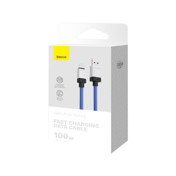 Baseus kabel CoolPlay USB - USB-C 1m 100W niebieski