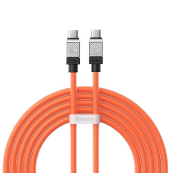 Baseus kabel CoolPlay USB-C - USB-C 2m 100W pomarańczowy
