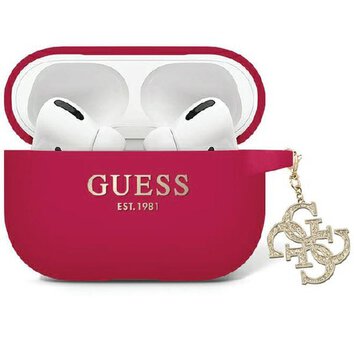Guess etui do Airpods Pro 2 GUAP2LECG4M magenta Silicone 4G Strassed Charm