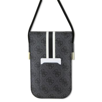 Guess torebka na telefon GUOWBP4RPSK czarna Wallet 4G Stripes