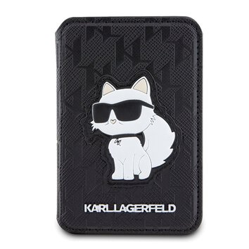 Karl Lagerfeld porfel KLWMSPSAKHCK czarny Magsafe Stand Saffiano Mono Choupette