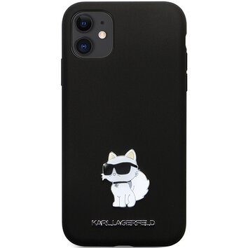 Karl Lagerfeld nakładka do iPhone 11 KLHCN61SMHCNPK czarna HC Silicone C Metal Pin