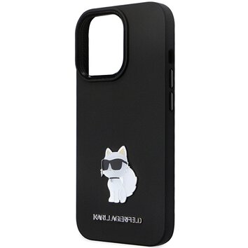 Karl Lagerfeld nakładka do iPhone 14 Pro 6,1" KLHCP14LSMHCNPK czarna HC Silicone C Metal Pin