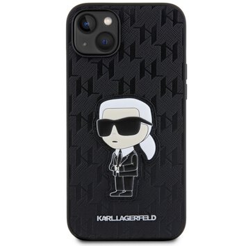 Karl Lagerfeld nakładka do iPhone 14 Plus 6,7" KLHCP14MSAKHPKK czarne hardcase Saffiano Monogram Ikonik