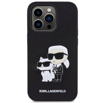 Karl Lagerfeld nakładka do iPhone 14 Pro Max 6,7" KLHCP14XSANKCPK czarne hardcase Saffiano Karl & Choupette