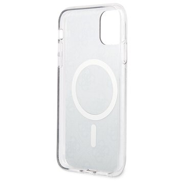 Guess zestaw nakładka + ładowarka do iPhone 11 6,1" GUBPN61H4EACSW brązowy hard case 4G Print MagSafe