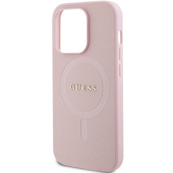 Guess nakładka do iPhone 13 Pro Max 6,7" GUHMP13XPSAHMCP różowa Saffiano Magsafe