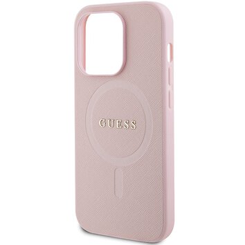 Guess nakładka do iPhone 14 Pro Max 6,7" GUHMP14XPSAHMCP różowa Saffiano Magsafe