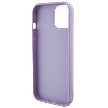 Guess nakładka do iPhone 15 6,1" GUHCP15SPSFDGSU fioletowa HC Sequin Script Metal