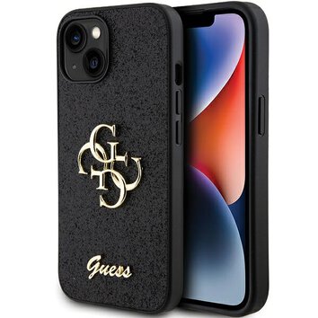 Guess nakładka do iPhone 15 6,1" GUHCP15SHG4SGK czarna HC Fixed Glitter Big 4G