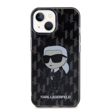 Karl Lagerfeld nakładka do iPhone 15 6,1" KLHCP15SHNKMKLK czarna HC IML Ikonik Monogram