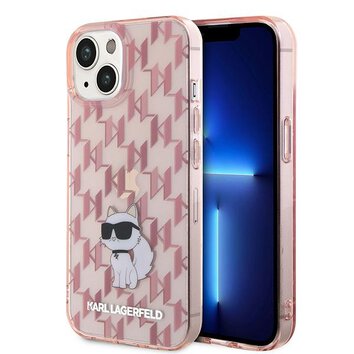 Karl Lagerfeld nakładka do iPhone 15 6,1" KLHCP15SHNCMKLP różowe HC IML C Monogram