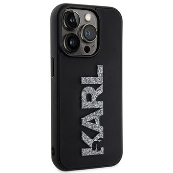 Karl Lagerfeld nakładka do iPhone 15 Pro 6,1" KLHCP15L3DMBKCK czarna HC 3D Logo Glitter